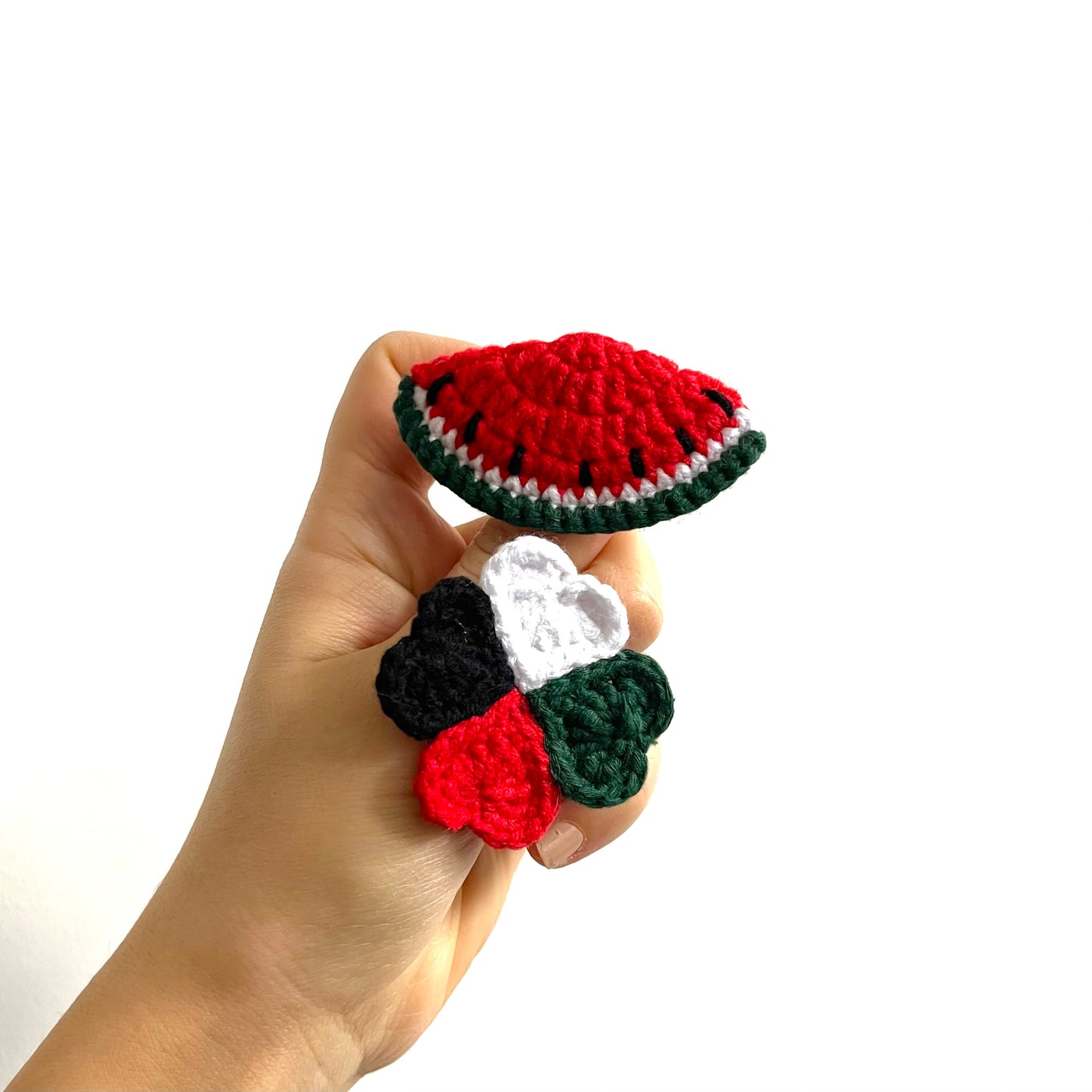 Watermelon or Clover Brooch