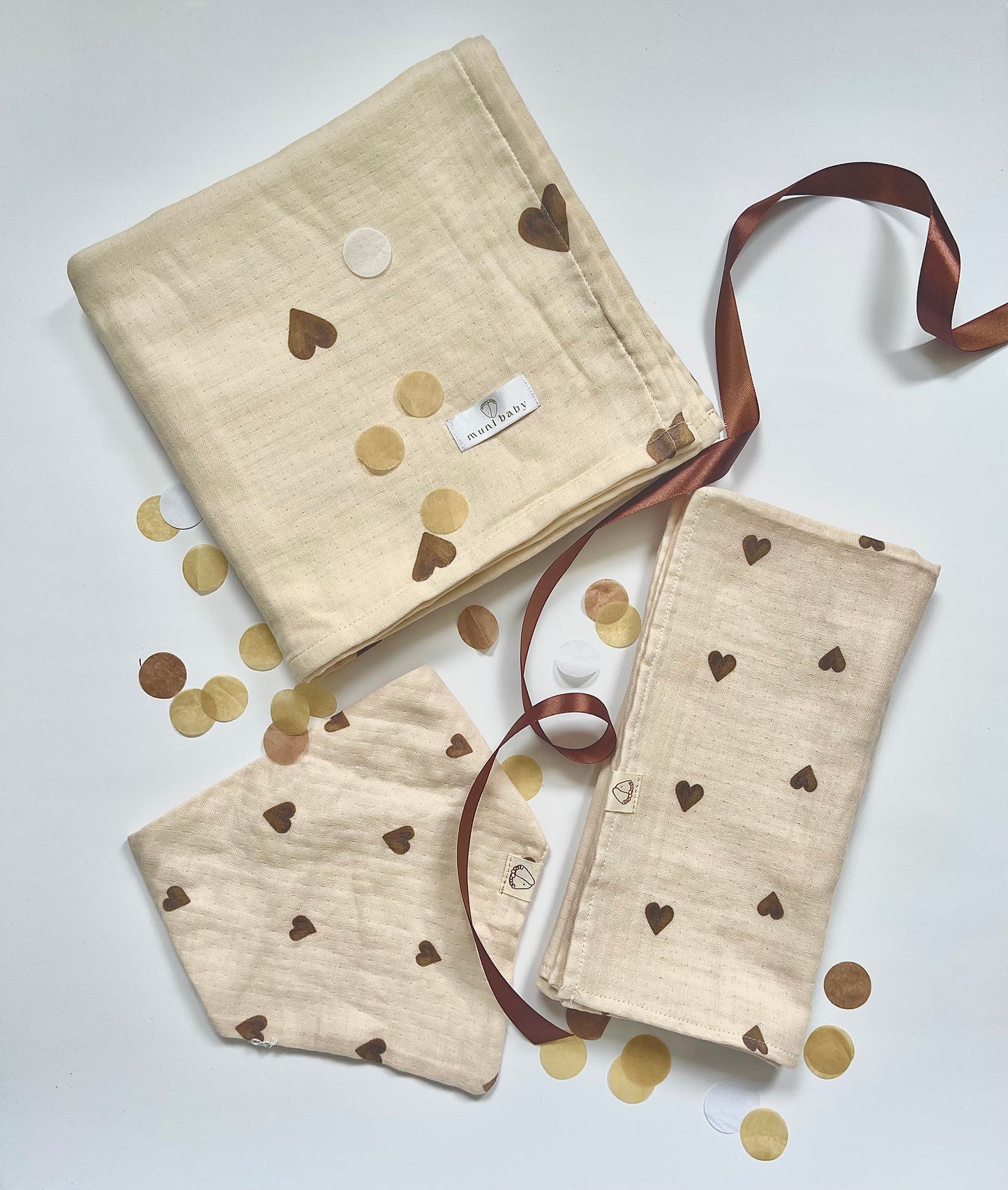 Kraamcadeau Bruine Hartjes | 3-delig