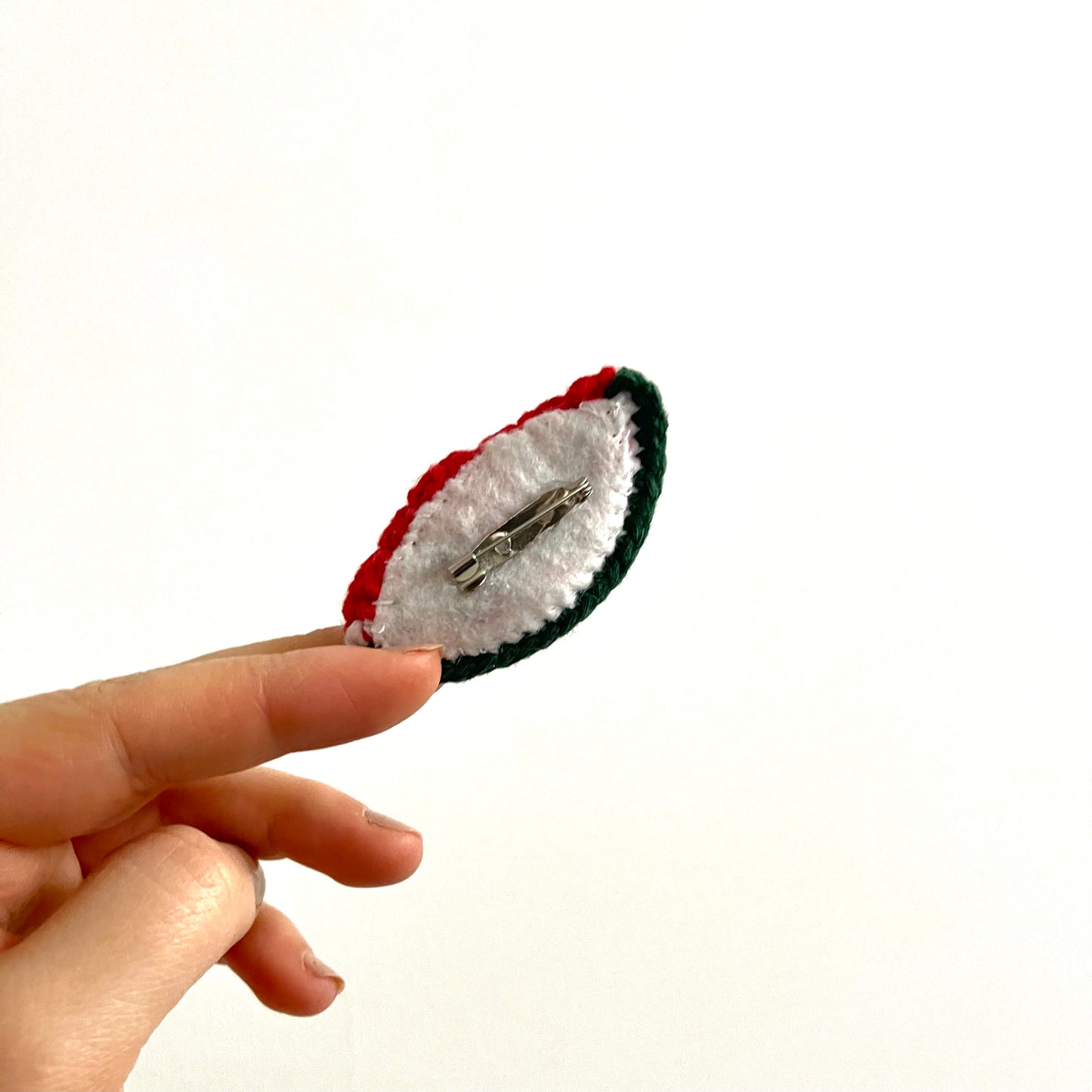 Watermelon or Clover Brooch