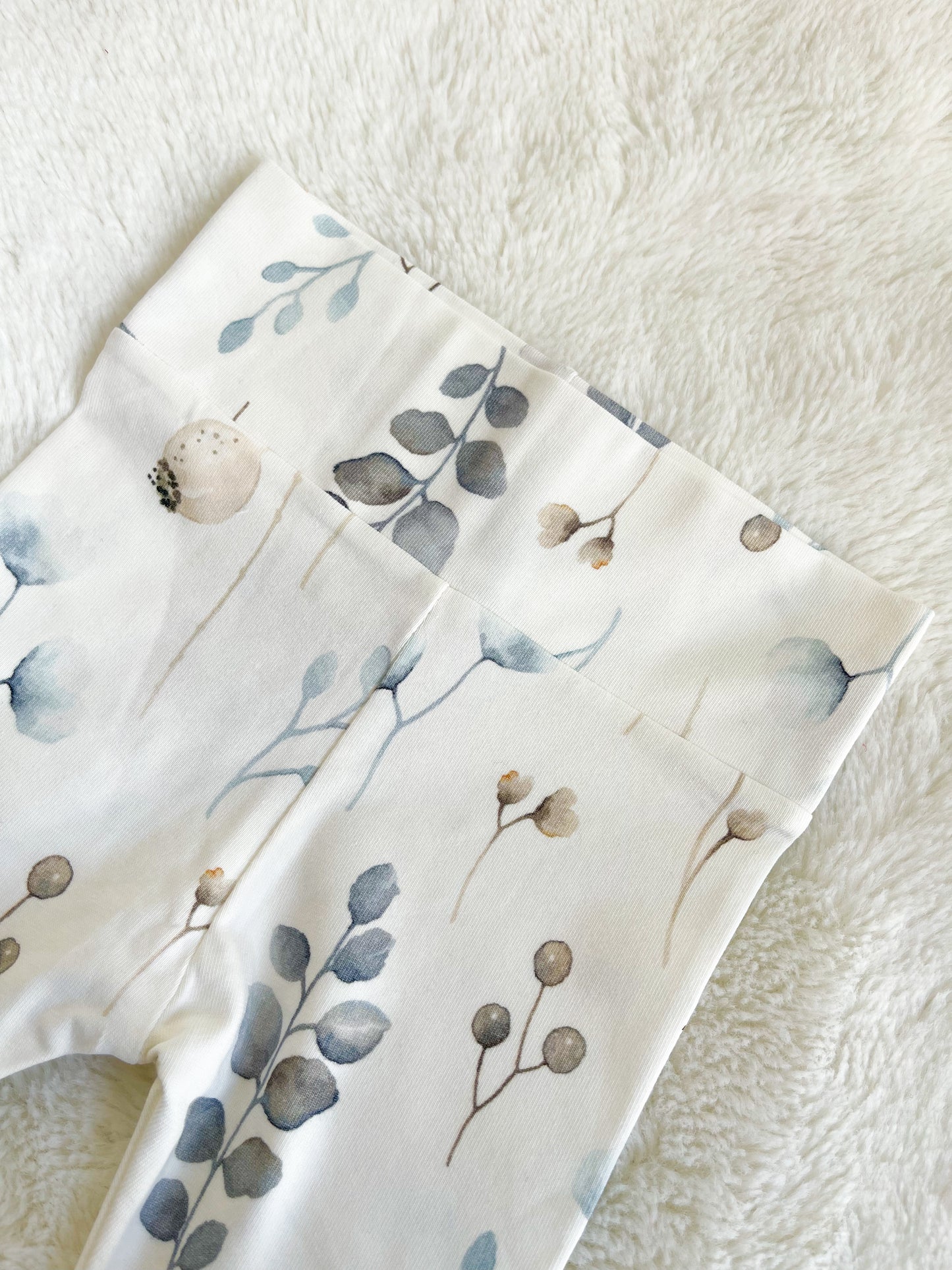 Baby Legging Blue Flowers + free Headband