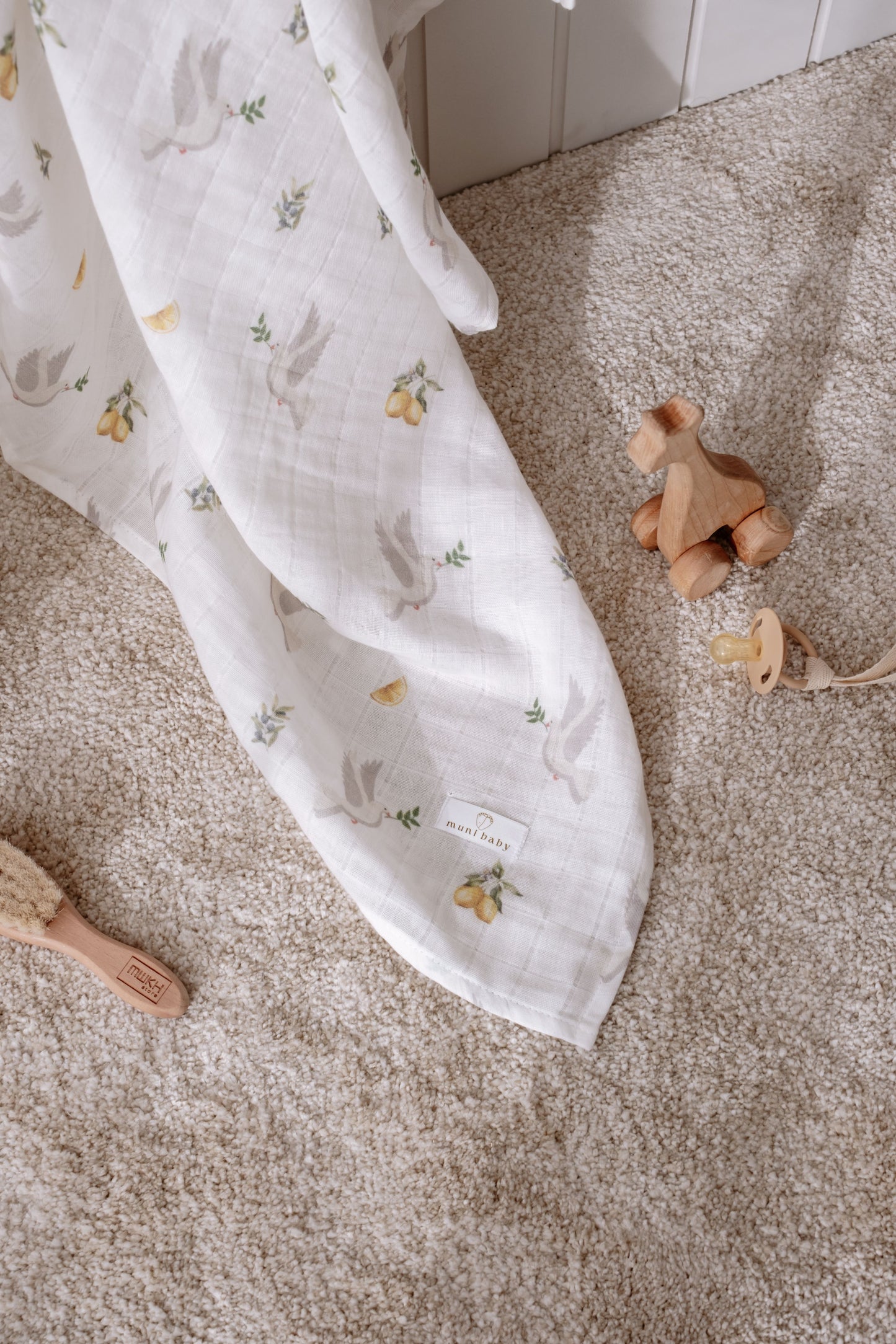 Hydrophilic cloth HOPE Peace Dove | 100% Organic cotton | 100x100cm