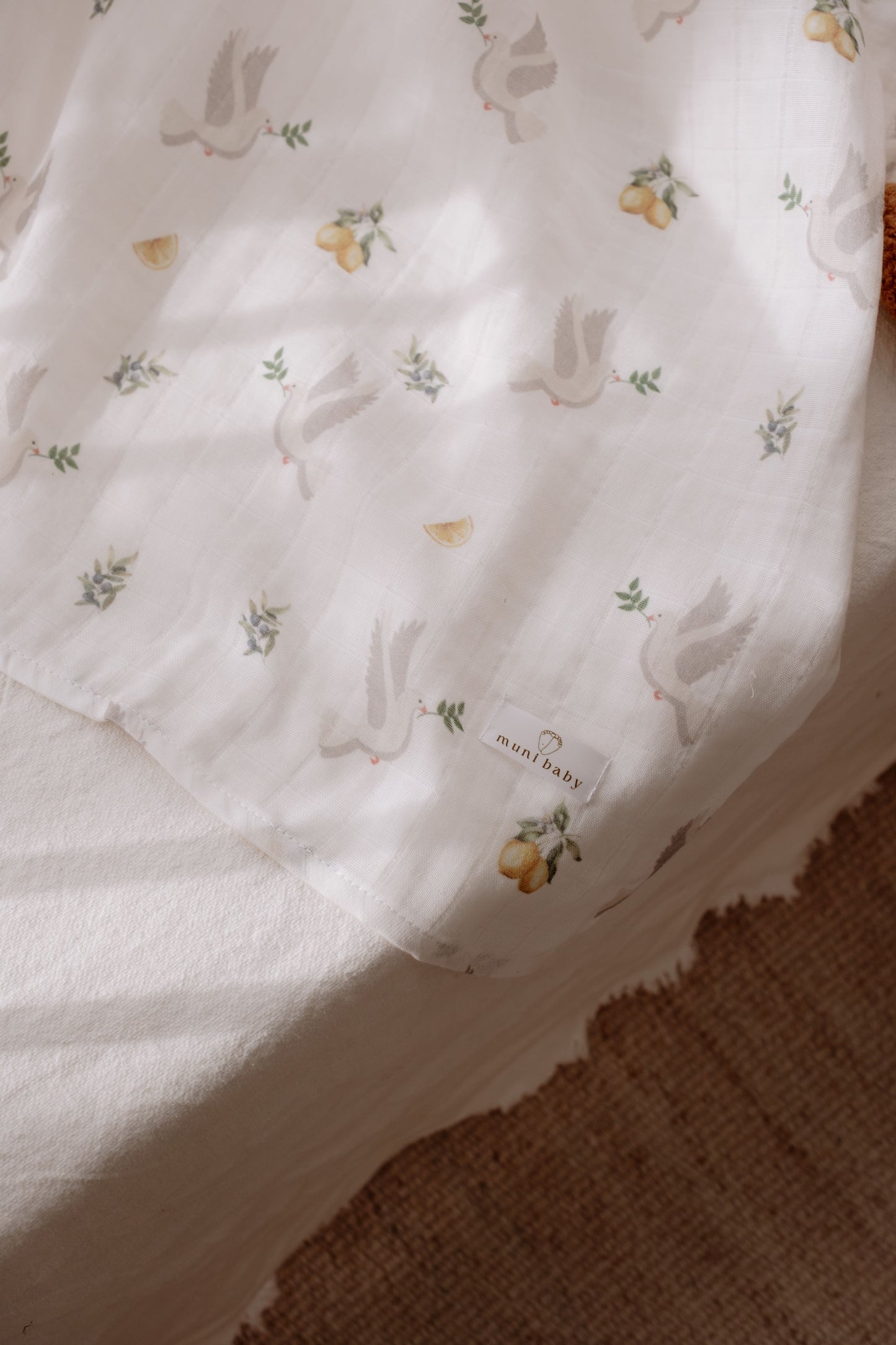 Hydrophilic cloth HOPE Peace Dove | 100% Organic cotton | 100x100cm