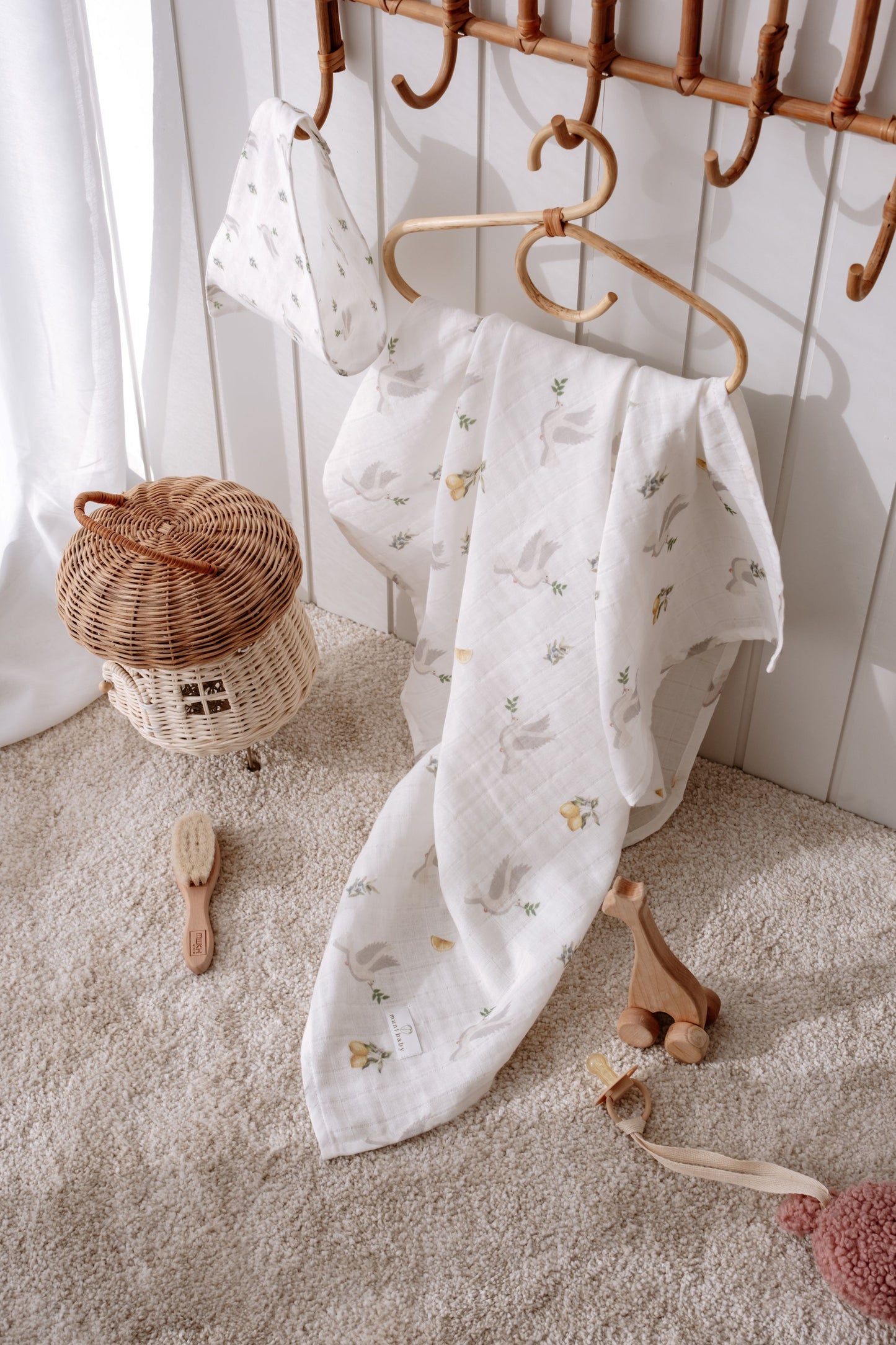 Hydrophilic cloth HOPE Peace Dove | 100% Organic cotton | 100x100cm
