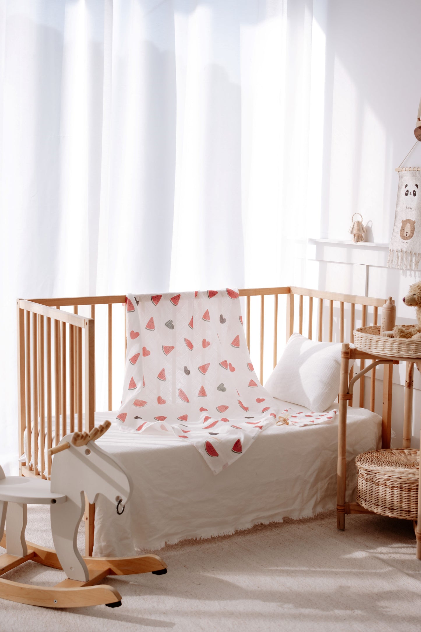 Hydrophilic cloth HOPE Watermelon | 100% Organic cotton | 100x100cm