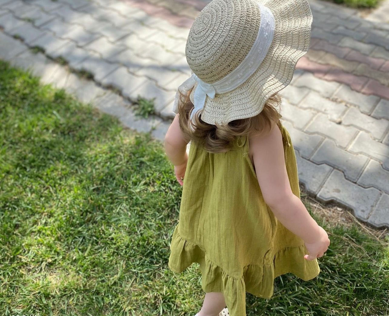 Muslin girls dress | Ecru