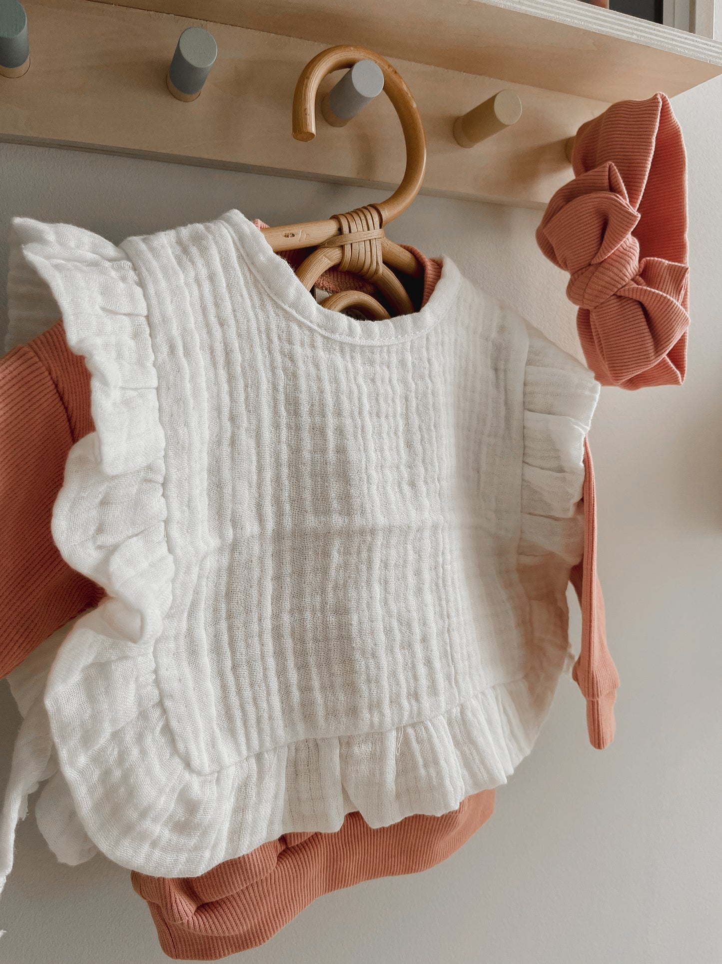 Pink cotton ribbed set | Sweater with pants
