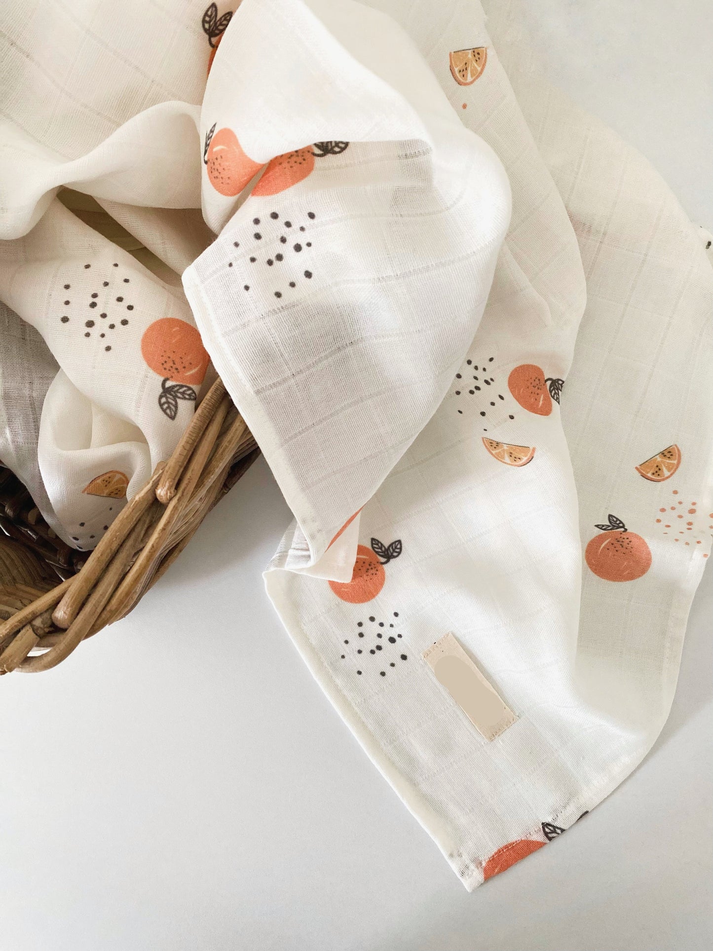 Mousseline cloths Oranges | 2-layer | 100x100cm