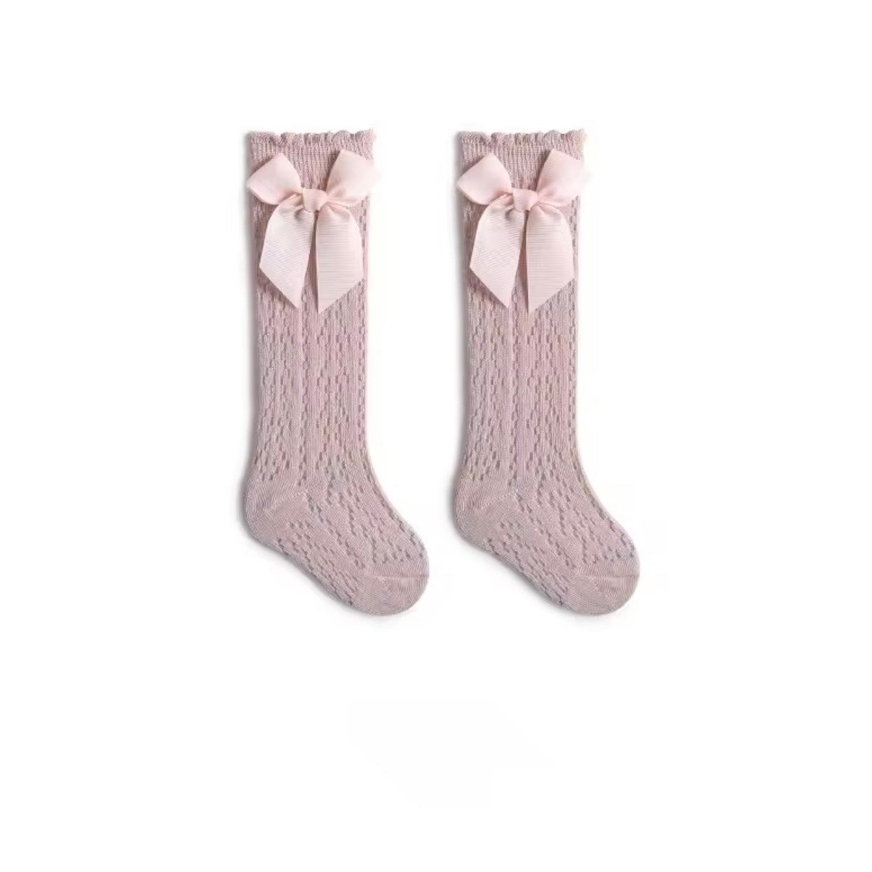 Baby meisjes mesh sokken met strik