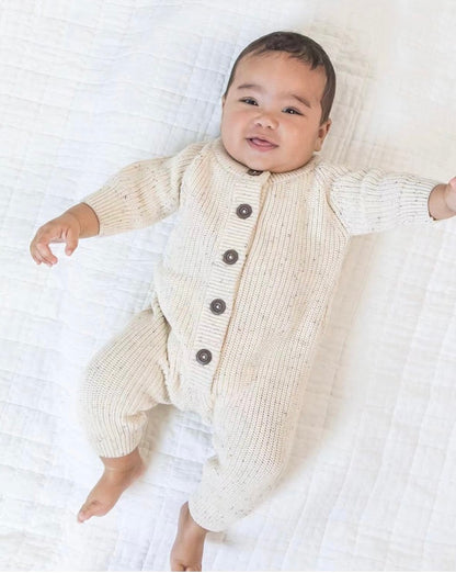 Knitted newborn jumpsuit