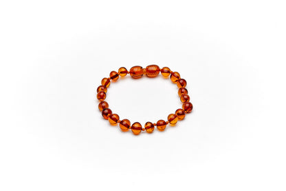 Barnsteen Baby Armband Enkelband – Cognac Kleur – Gecertificeerd & Natuurlijk