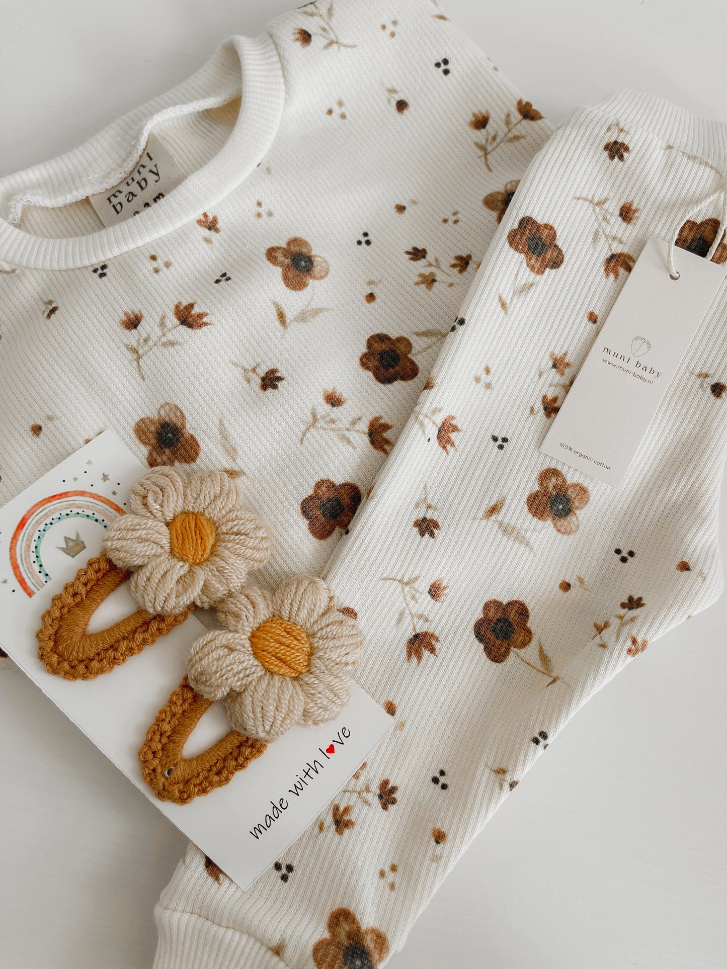 Flowers sweater and pants set | 2-piece
