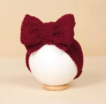 Winter teddy headband with bow | Various colours