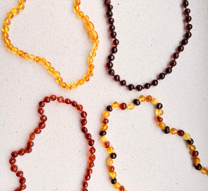 Barnsteen Baby Ketting – Cognac Kleur – Gecertificeerd & Natuurlijk