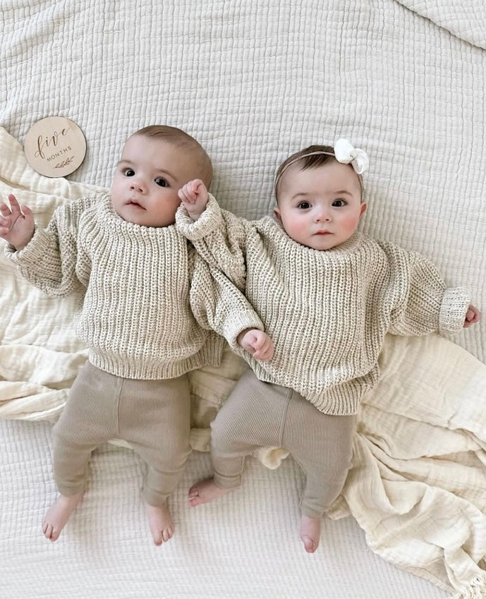 Baby Strickpullover in Übergröße | Verschiedene Farben