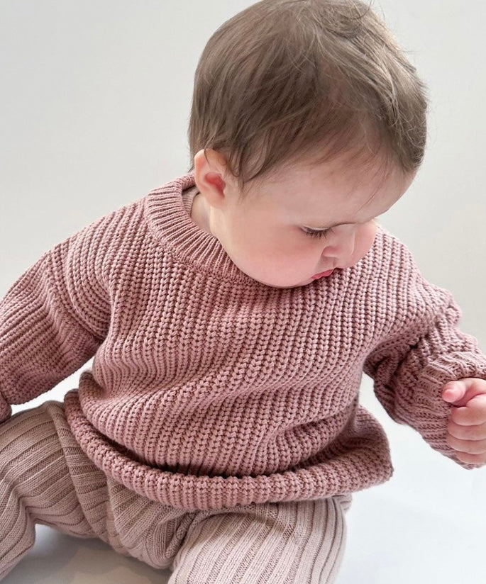 Baby Strickpullover in Übergröße | Verschiedene Farben