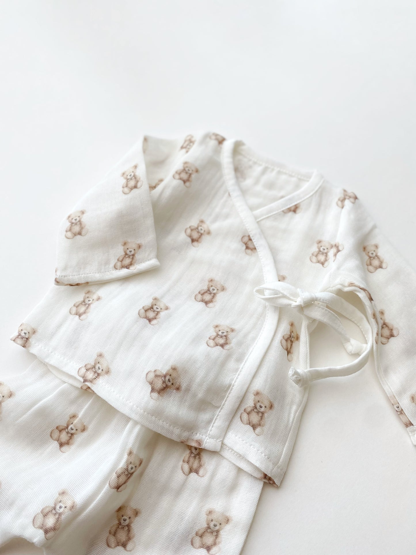 Teddy Bear | Organic Muslin Newborn set | 5-piece