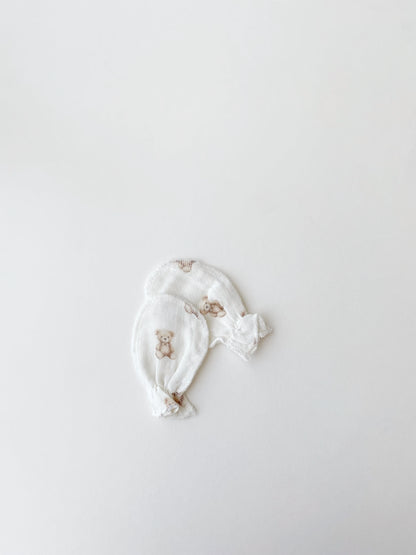 Teddybeer | Organic Muslin Newborn set | 5-delig