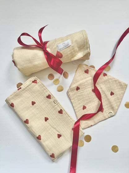 Kraamcadeau Rode Hartjes | 3-delig