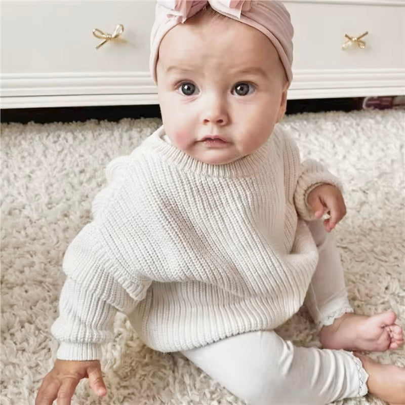 Baby Strickpullover in Übergröße | Verschiedene Farben