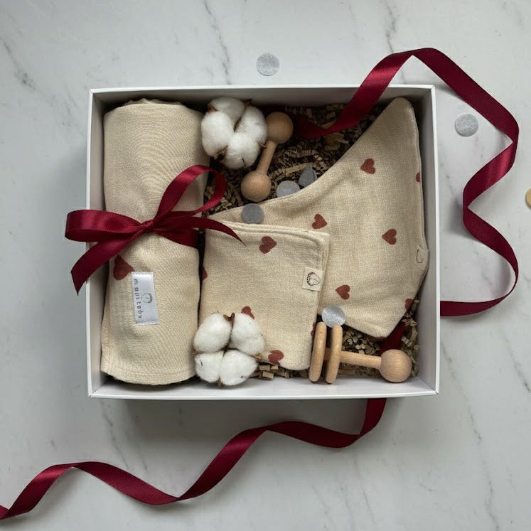 Kraamcadeau Rode Hartjes | 3-delig