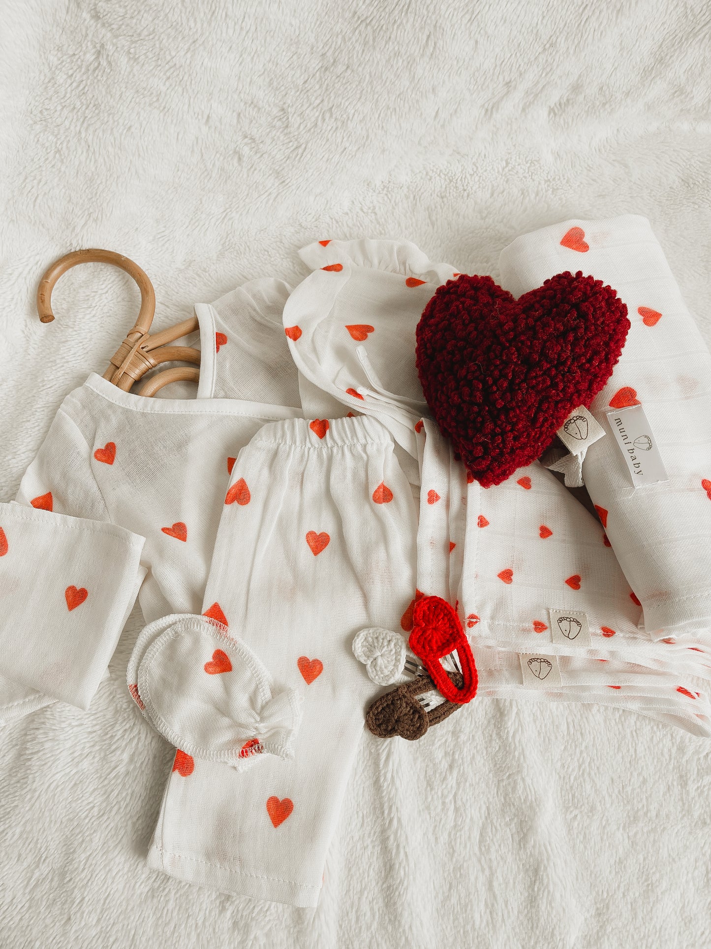 Mutterschaftsgeschenk für ein neugeborenes Mädchen – Komplettes und liebevolles Set | 5-teilig