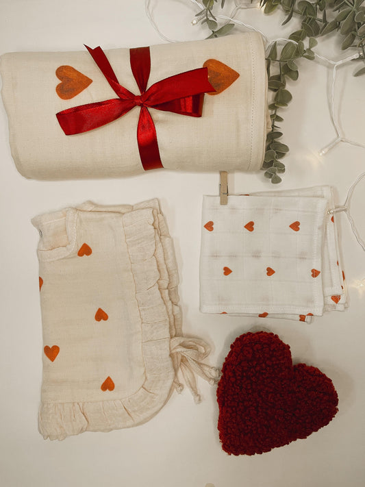 Baby Girl Maternity Gift Heart Set | 4-piece