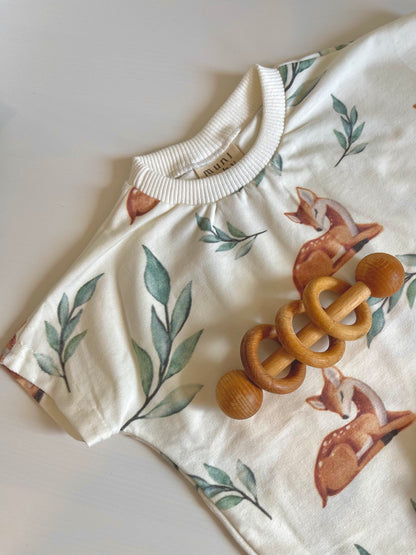 Zweiteiliges Baumwollset | T-Shirt und Shorts Bambi